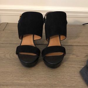 BP SUEDE AND LEATHER WEDGE